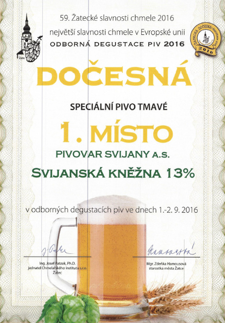 Svijanská Kněžna, diplom Dočesná