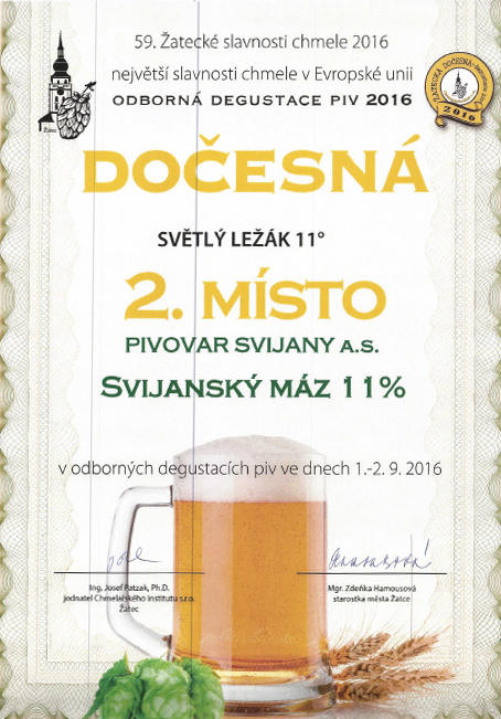 Svijanský Máz - diplom Dočesná