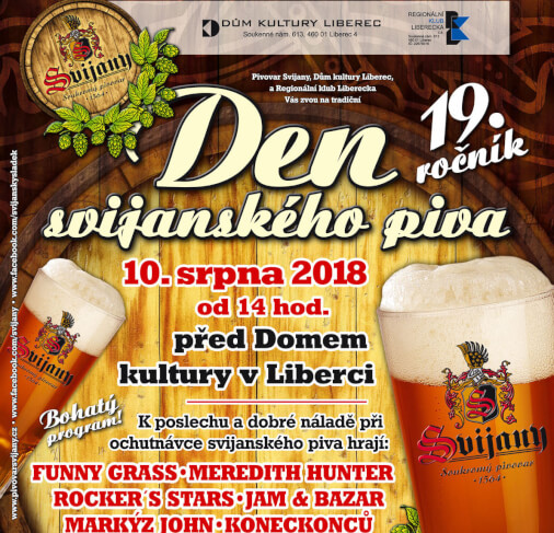 Den Svijanského piva v Liberci 10 srpna 2018..