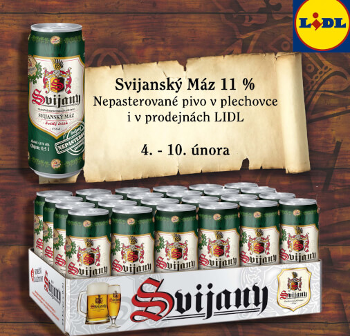 Nepasterované pivo v plechovkách 0,5l nyní i v LIDLU