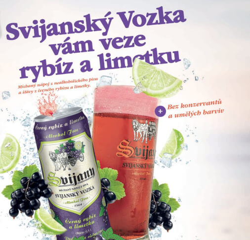 Svijanský Vozka černý rybíz a limetka