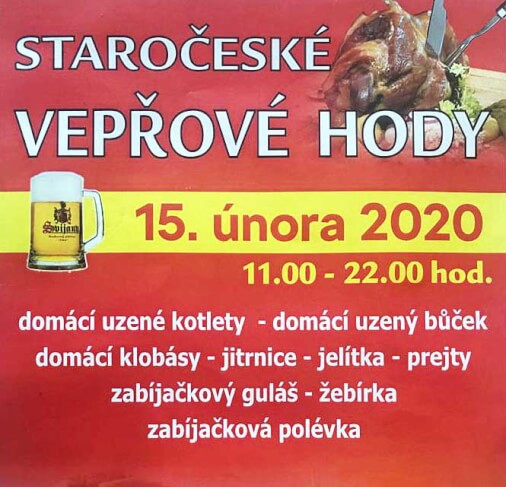 Staročeské vepřové hody v Zámecké Konírně ve Vratislavicích