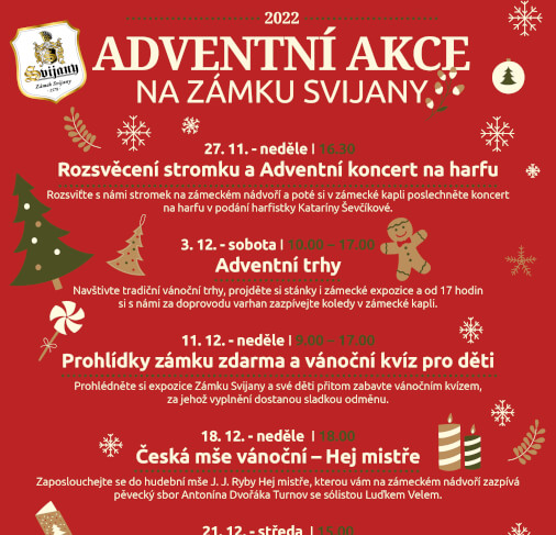 Adventní akce na Zámku Svijany 2022