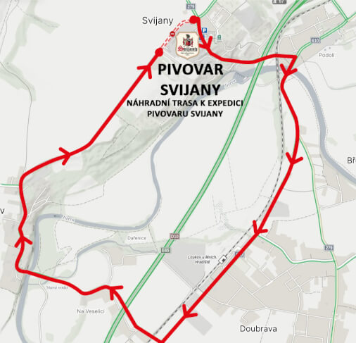 Objízdná trasa na Expedici Svijany